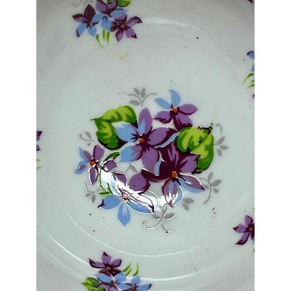 Sweet Violets Cup and Saucer by Royal Stafford 1950s Teacup with Purple Violets - Picture 5 of 10